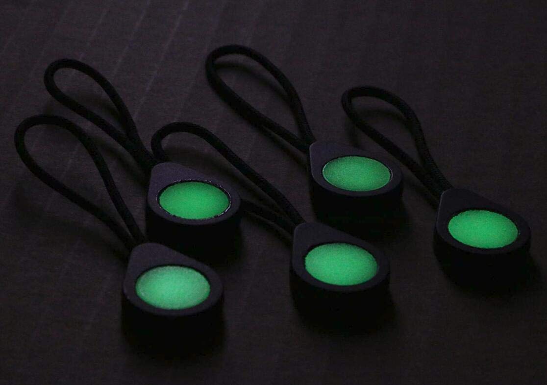 20-Pack Glow in The Dark Zipper Pulls - Luminous Zipper Heads Replacement for Backpacks, Jackets, Luggage & Handbags - Perfect for Night Use, Traveling, Hiking & Outdoor Adventures (Style 2)