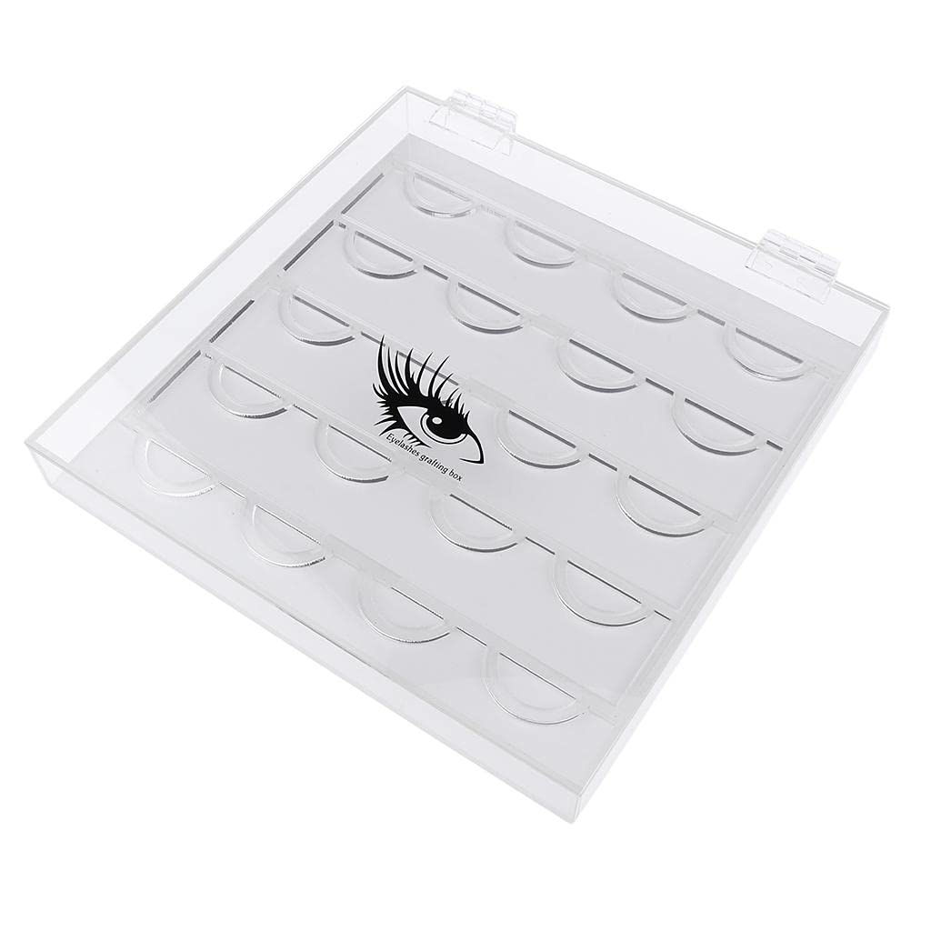 Trendy Retail® 10-Pair Clear Acrylic False Eyelash Storage Case - Eyelash Organizer Box with Display Stand for Makeup Artists & Salon Professionals - Perfect for Travel, Home Makeup Vanity & Professional Salon Use