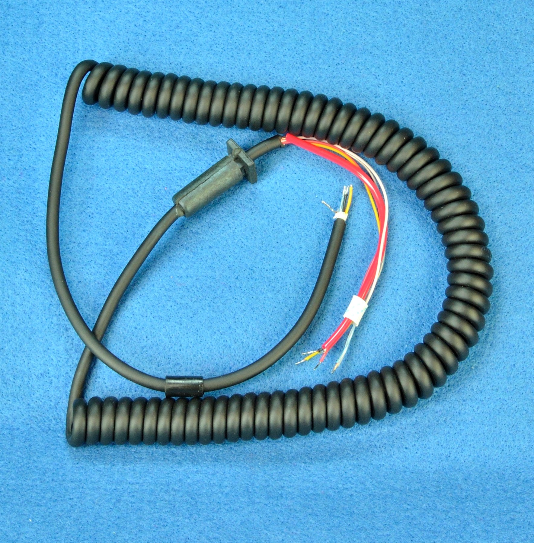 Workman MIL10 10-Foot Coiled Microphone Cord Replacement - 6-Wire CB & Ham Radio Mic Cable for Clear Communication in Vehicles, Boats, and Emergency Situations