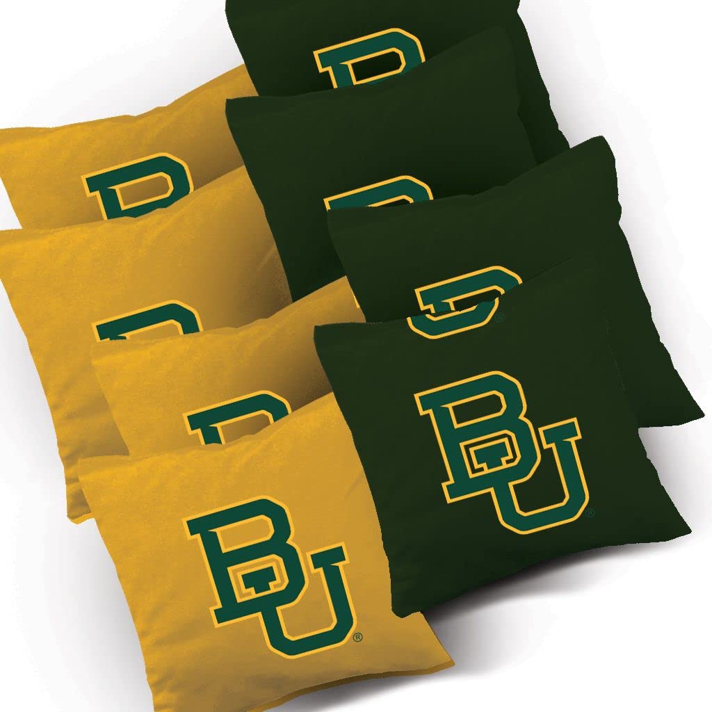 Baylor Bears Cornhole Bags Set of 8 - Official NCAA Licensed ACA Regulation Bean Bags for Cornhole Game - Premium Made in USA - Perfect for Tailgating, Backyard Parties & College Sports Events