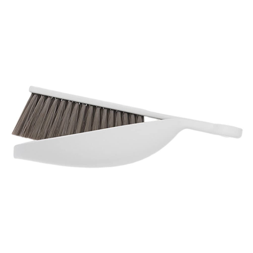 Healifty Mini Cleaning Kit - Small Broom, Keyboard Duster, Table Brush & Dustpan for Phone, Sofa, Door Handles - Portable PP White Cleaning Tools for Home, Office, Pet Hair Removal | Perfect for Desktop, Electronics, Car Interior & Tight Spaces