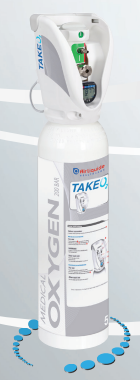 TakeO2 2.8L Portable Oxygen Refill Kit - Medical Grade Oxygen Canister for Home & Travel Use - Perfect for COPD, Asthma & High Altitude Activities