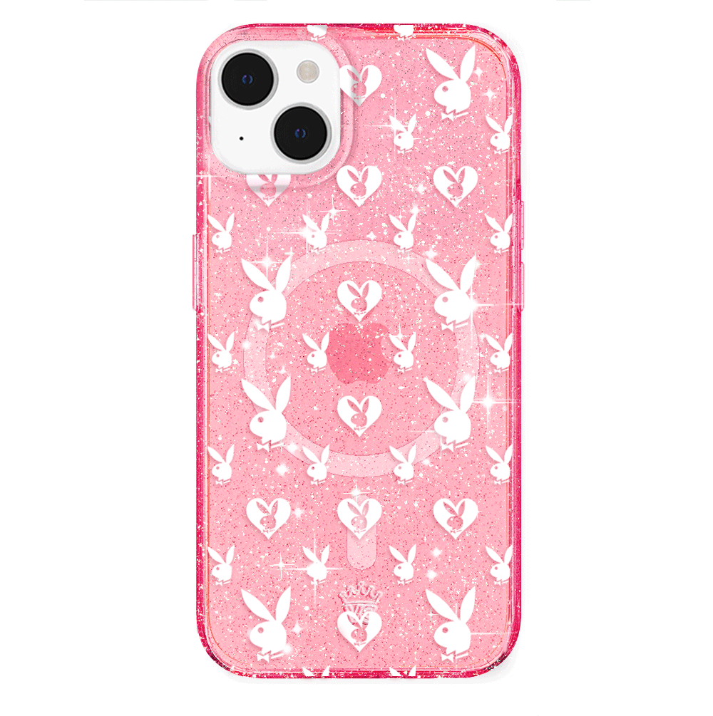 Playboy Pink Bunny Glitter iPhone Case - Cute & Stylish Phone Cover for iPhone 13/14/15 Pro Max - Perfect for Parties, Gifts & Everyday Fashion