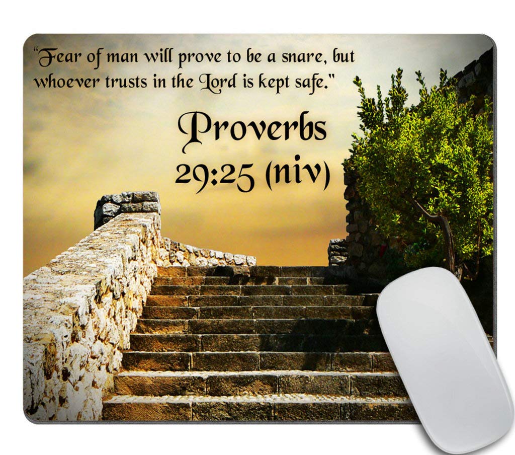Custom Gaming Mouse Pad with Inspirational Scenery & Bible Verses - Non-Slip Rubber Base for Comfort & Precision - Perfect for PC Gaming, Office Work & Home Computer Use
