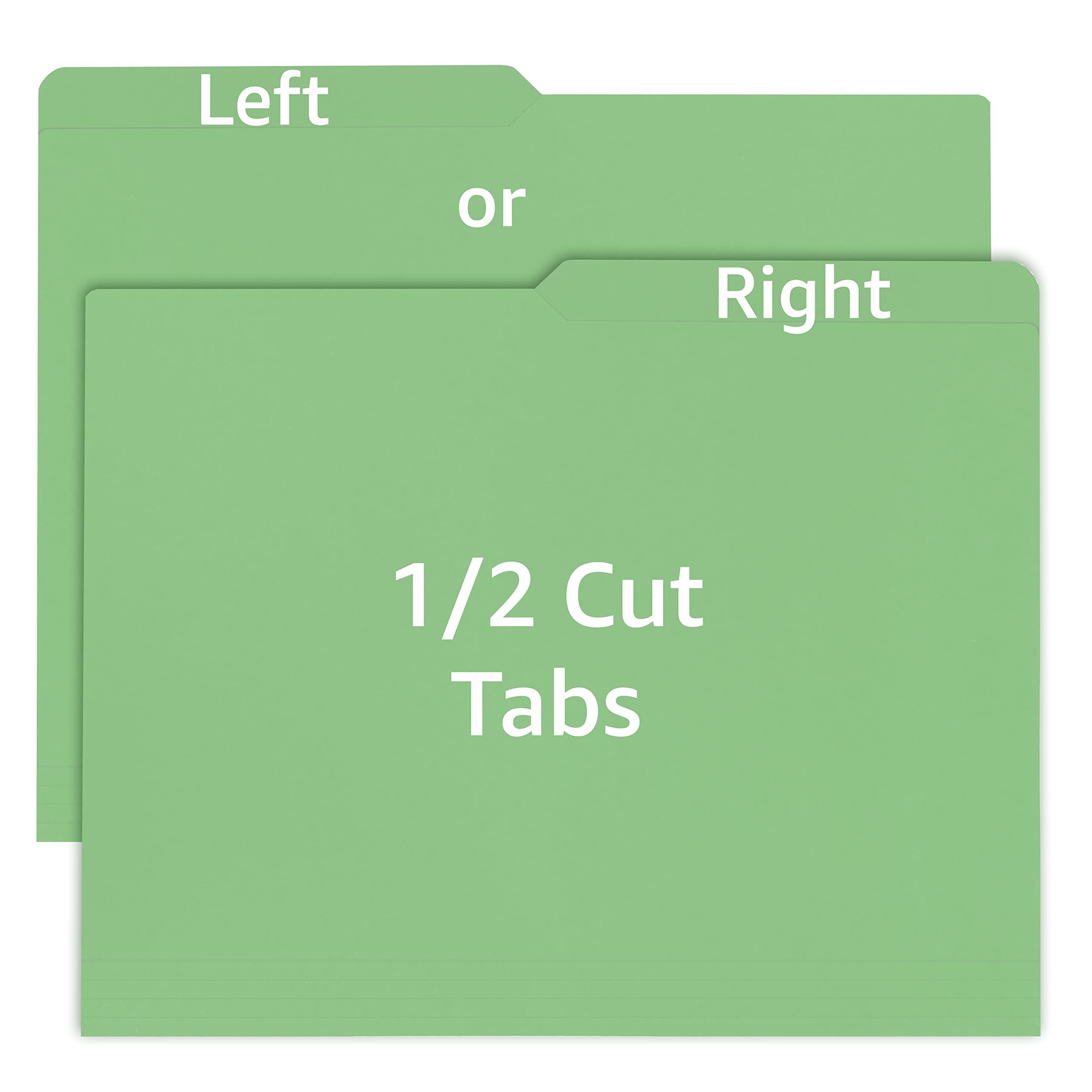 uBoxes Letter Folders - 100 Pack (4 Boxes of 25) - Green Document Organizers for Office, School & Mailing - Perfect for Filing, Mailing & Paper Organization