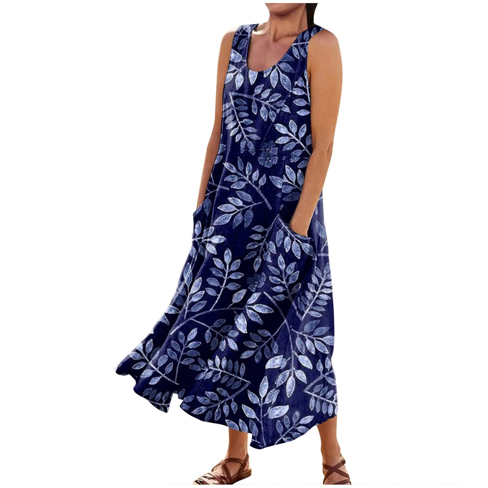 Plus Size Summer Dresses for Women 2024 - Linen Boho Maxi Dresses for Curvy Women | Flowy Beach Dress, Vacation Outfit & Casual Wear