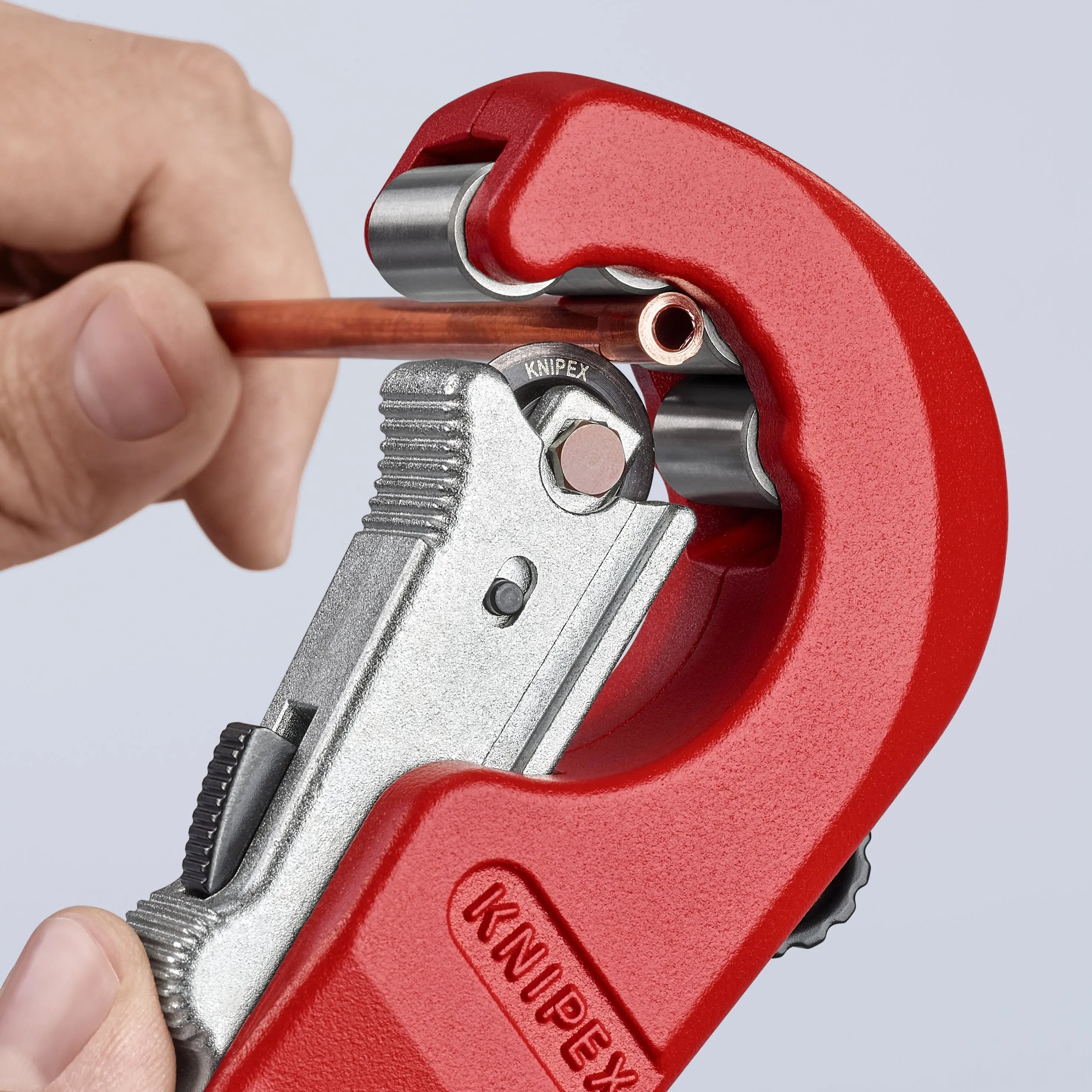 KNIPEX 903102SBA 7 1/4-Inch TubiX® Pipe Cutter - Heavy Duty Copper Pipe Cutting Tool for Plumbing, HVAC & DIY Projects