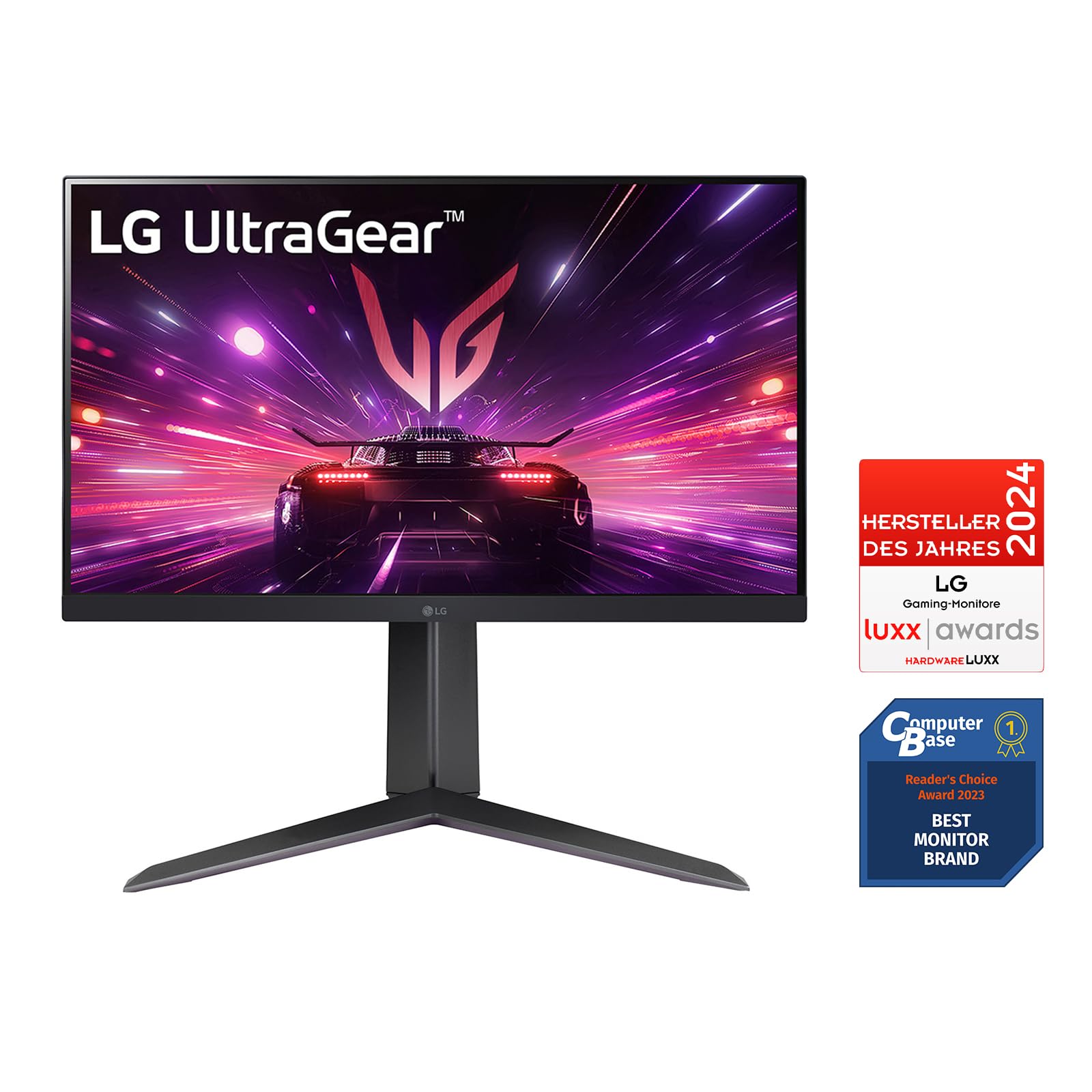 LG 24GS65F-B 24-Inch Ultragear Gaming Monitor - FHD 1920x1080 IPS, 180Hz Refresh Rate, 1ms Response, HDR10, NVIDIA G-Sync & AMD FreeSync - Black | Perfect for Esports, FPS & Competitive Gaming