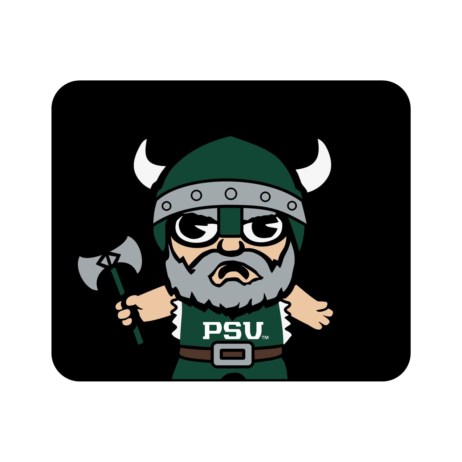 OTM Essentials Portland State University Standard Fabric Mouse Pad - Non-Slip Desk Accessory for Work & Gaming - Durable Computer Mousepad with Cropped Tokyodachi Design - Perfect for Office, Home & School Use
