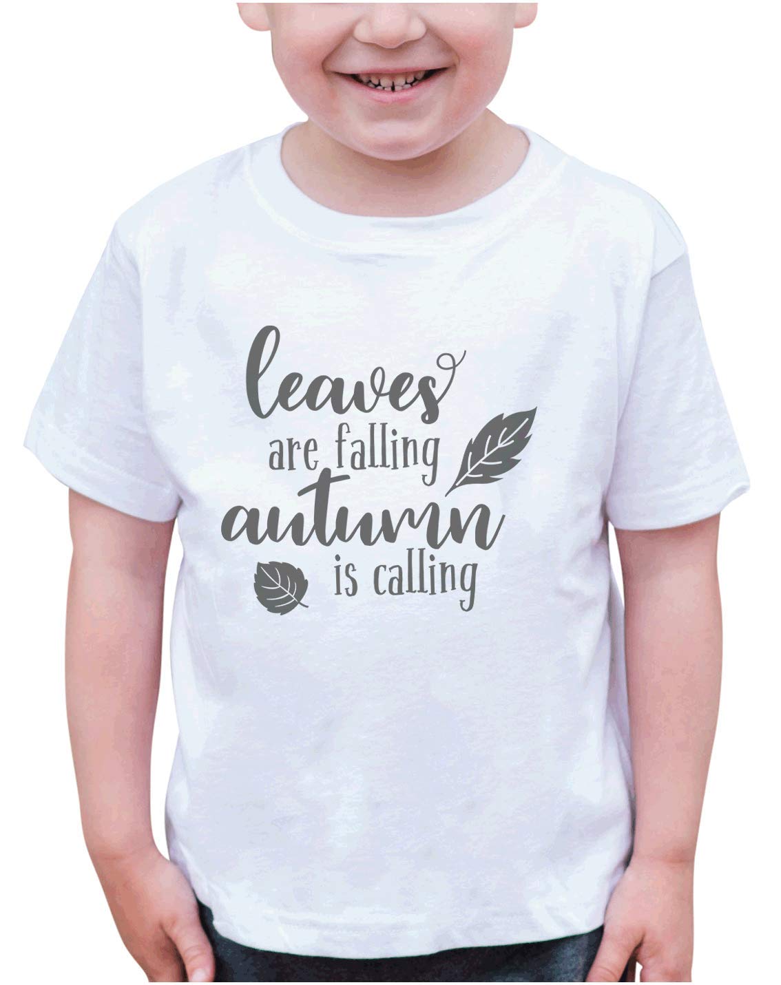 7 ate 9 Apparel Kids 'Autumn is Calling' Graphic T-Shirt - Cute Fall Themed Cotton Tee for Boys & Girls - Perfect for Pumpkin Patch Visits, Halloween & Thanksgiving Outfits
