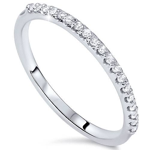 1/8ct White Gold Diamond Anniversary Wedding Guard Ring for Women - Elegant Bridal Jewelry Gift for Her, Perfect for Engagement, Proposal & Special Occasions