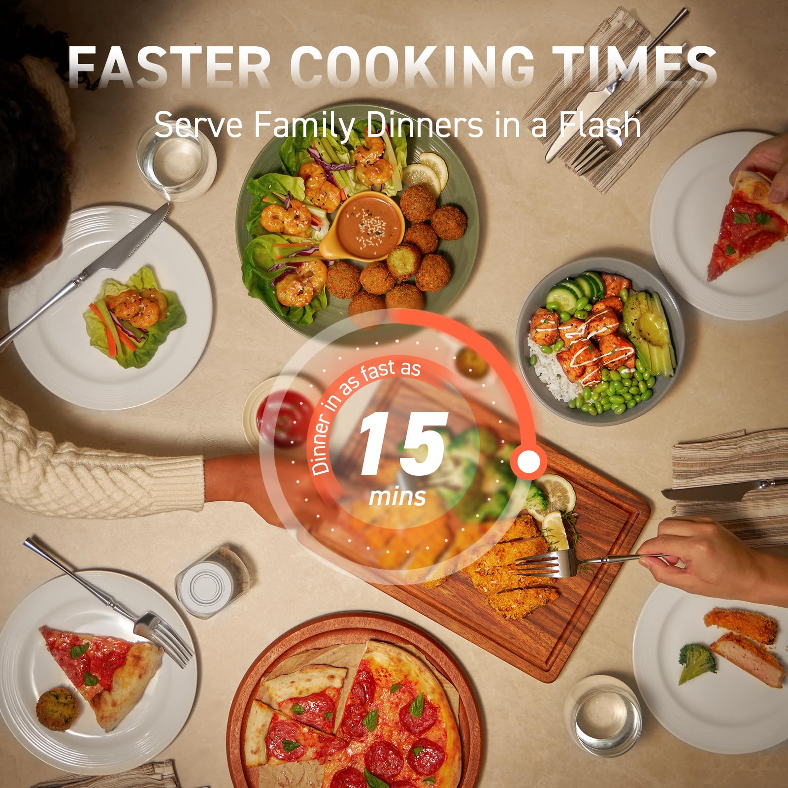 COSORI Air Fryer 6L TurboBlaze - 9-in-1 Compact Air Fryer with 5 Fan Speeds, 30°C-230°C Temperature Range, Oil-Free Cooking, Non-Stick & Dishwasher Safe Basket - Includes 110+ Recipes - Perfect for Healthy Meals, Quick Snacks & Family Dinners