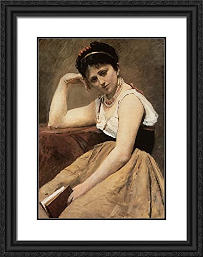Black Ornate Wood Frame with Double Matting
