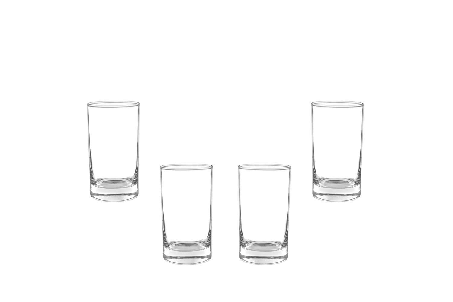 Premium 11.5oz Clear Glassware Set of 4 - Tall Drinking Glasses for Water, Juice, Wine, Iced Coffee & Cocktails - Durable Modern Drinkware for Kitchen, Bar & Restaurant Use - Perfect for Entertaining, Parties & Everyday Refreshments