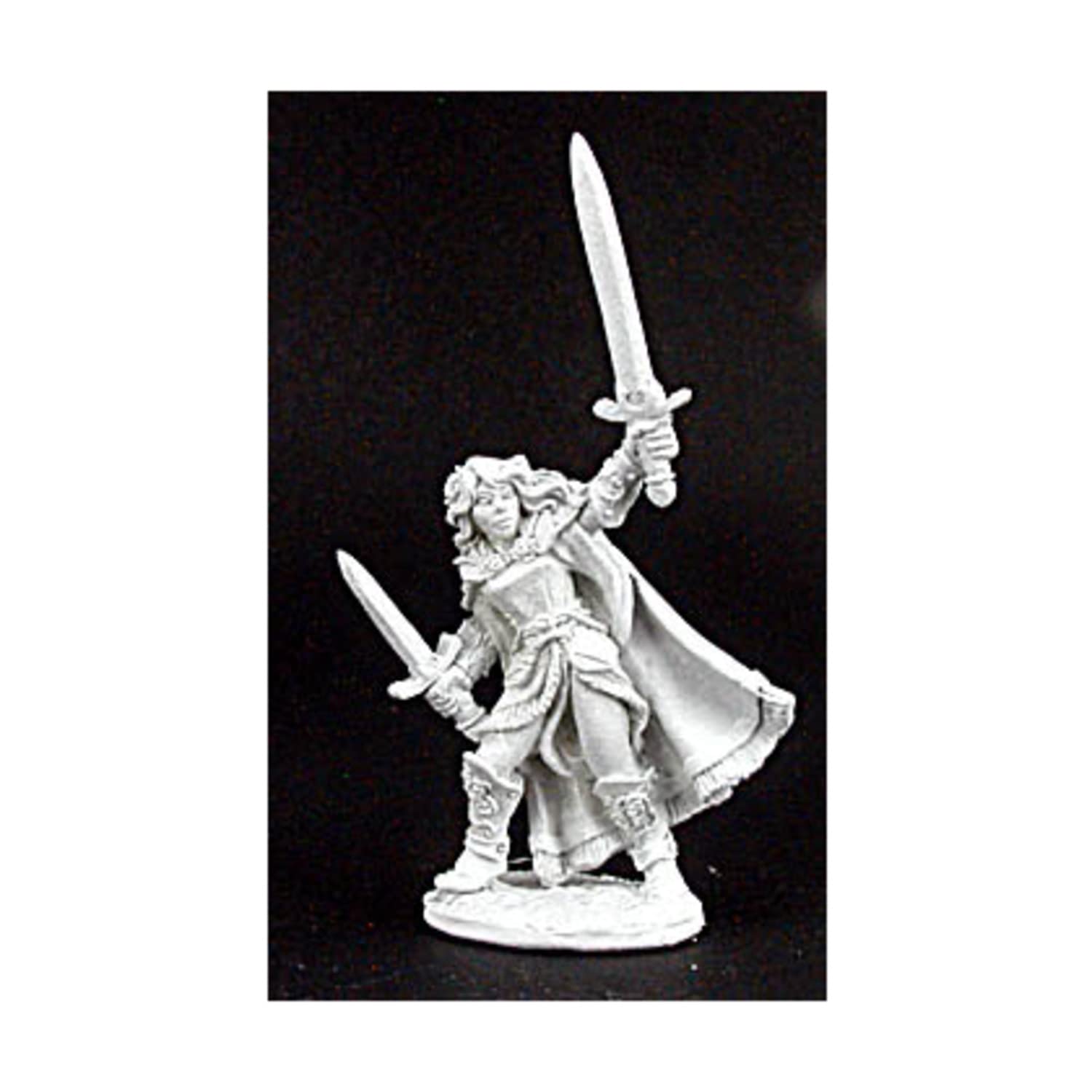 Reaper Miniatures Aisha - Female Warrior #02979 Dark Heaven Unpainted Metal Miniature for Tabletop RPG, D&D, and Wargaming