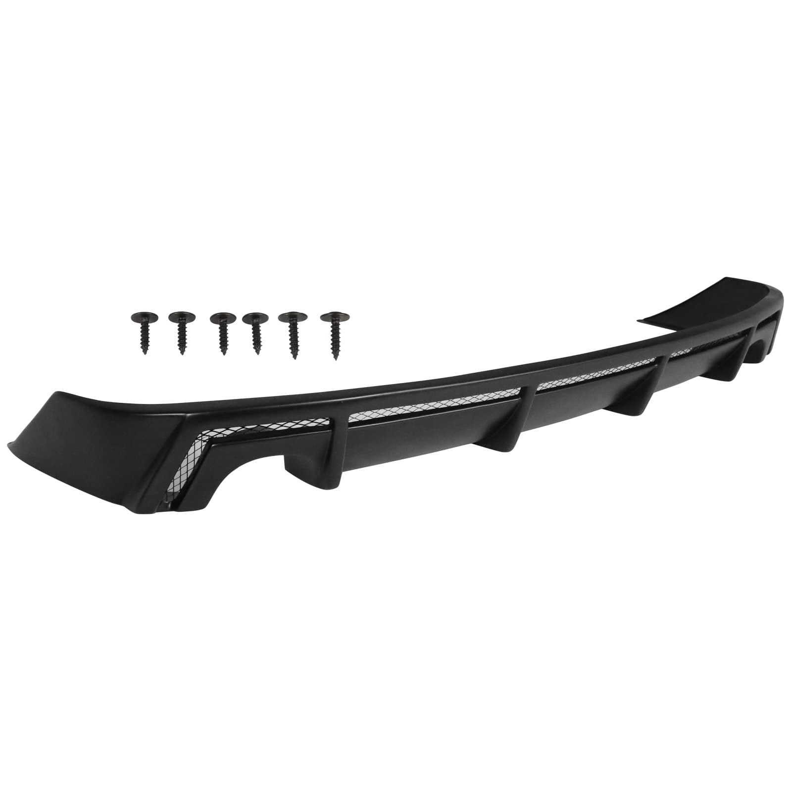 IKON MOTORSPORTS Rear Diffuser & Front Splitter Lip Kit for 2014-2016 Lexus IS F Sport - Unpainted PP Spoiler Valance & Chin Lip | Aggressive Styling Upgrade for Street Racing & Car Shows