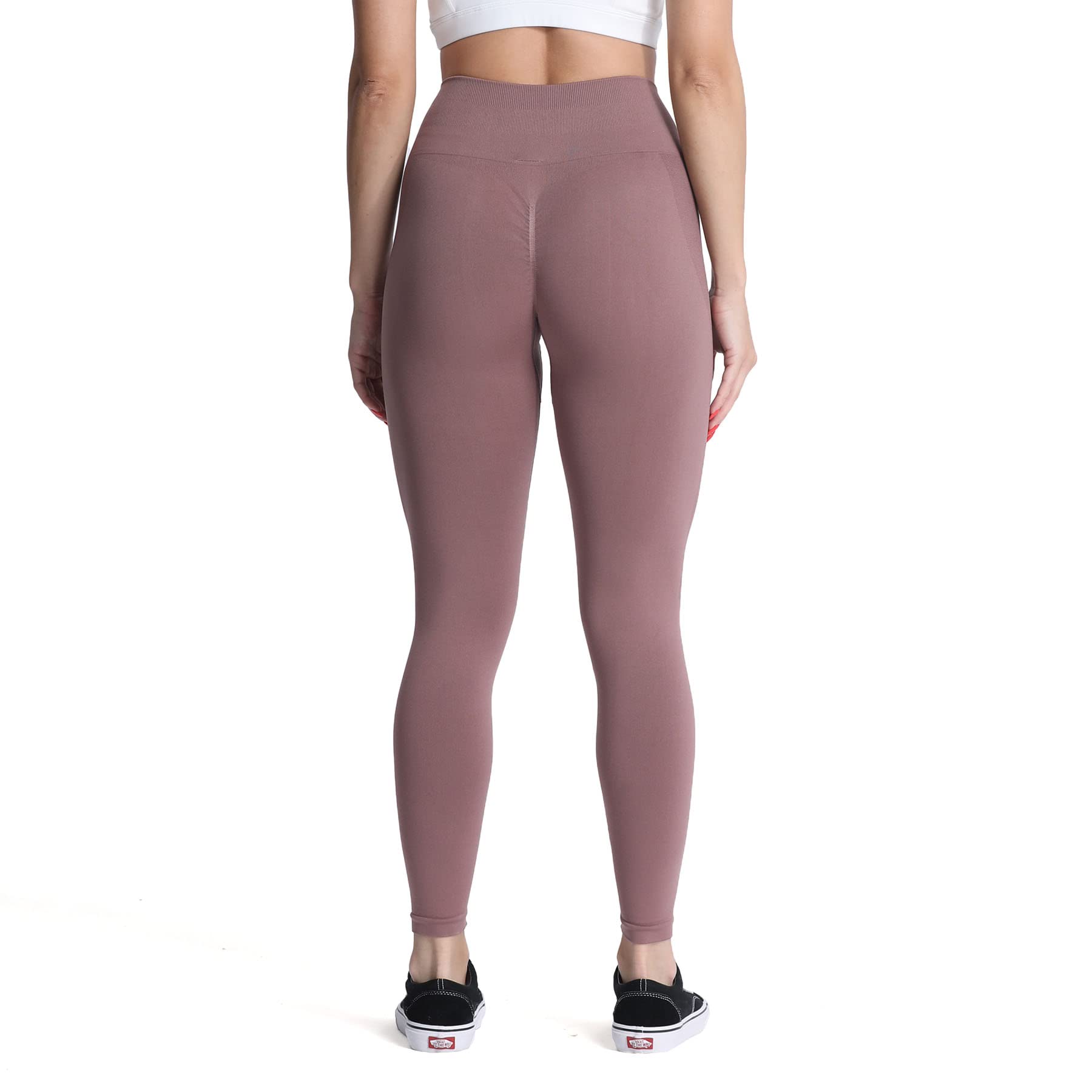 Aoxjox High Waisted Seamless Scrunch Leggings for Women - Tummy Control Workout Yoga Pants - Gym, Running, Fitness & Activewear - 22 Inch Length - Perfect for Yoga, Pilates & Lounge Wear