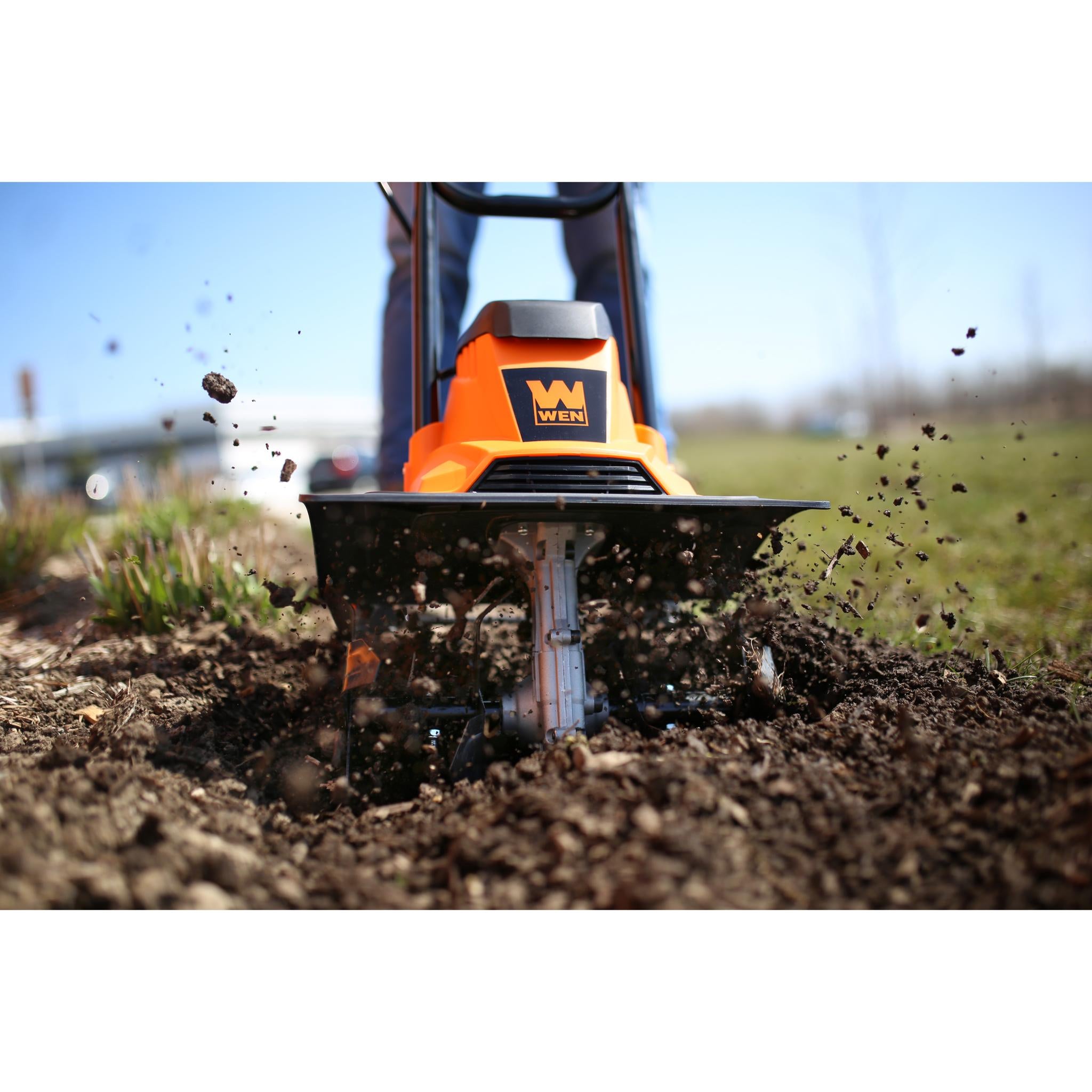WEN TC1014 10 Amp 14 Inch Electric Tiller and Cultivator - Lightweight Garden Soil Cultivator for Home Gardening, Landscaping & Yard Work