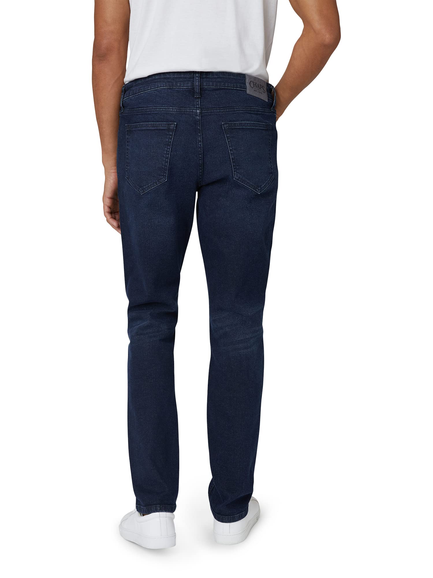 Chaps Men's Straight Leg Comfort Stretch Denim Jeans - Regular & Slim Fit for Everyday Wear | Casual, Office & Weekend Outfits