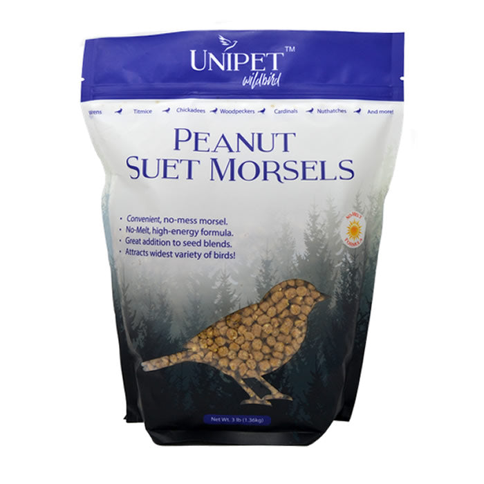 Unipet Wild Bird Peanut Suet Morsels - High Energy Bird Food for Wild Birds, Woodpeckers & Blue Jays - Perfect for Bird Feeders & Backyard Bird Watching