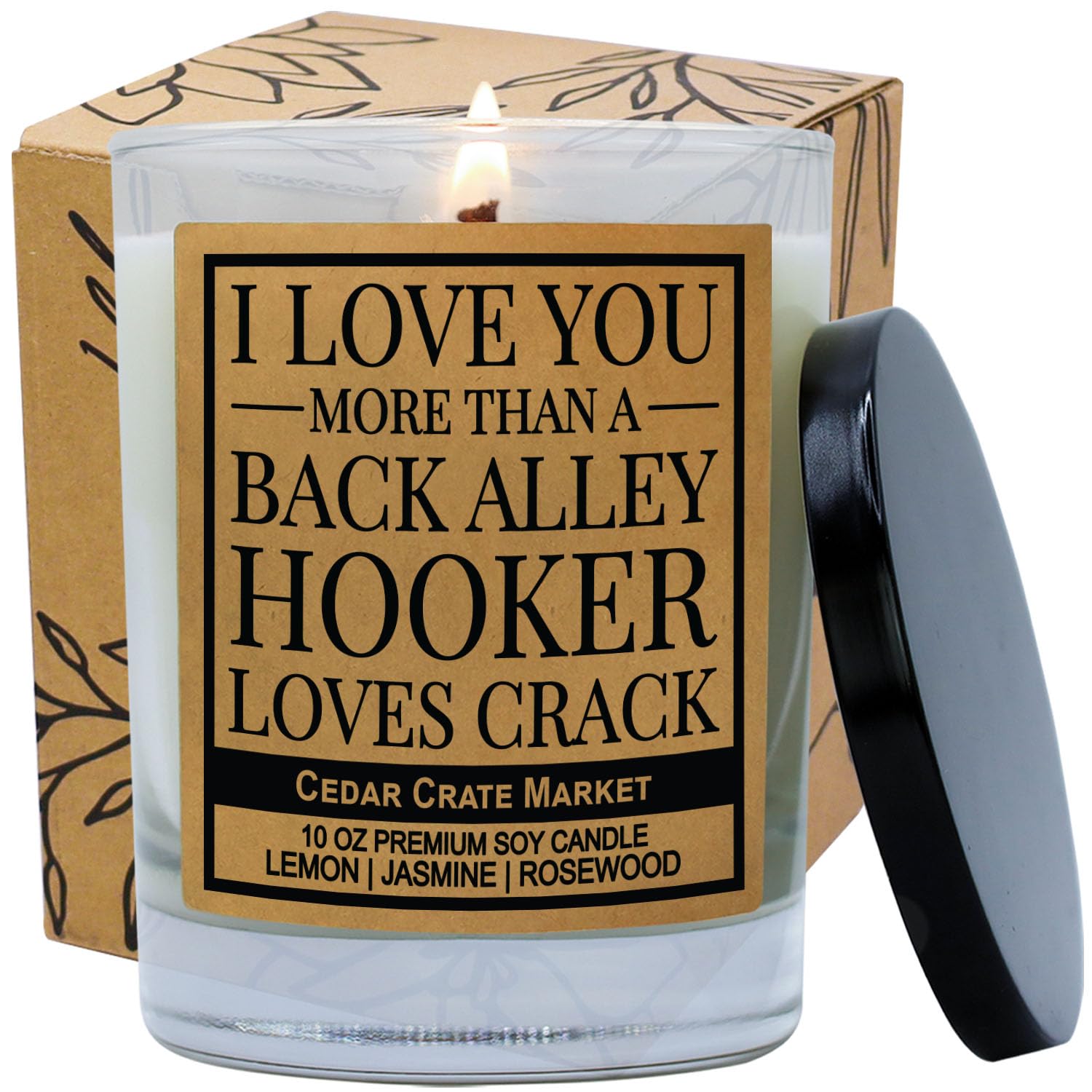 Funny Scented Candles for Women - Best Friend Birthday Gifts, Adult Humor Candle with 'I Love You More' Sayings, Cute Friendship Present for Besties & BFF, Perfect for Relaxation, Home Decor, and Gift Giving
