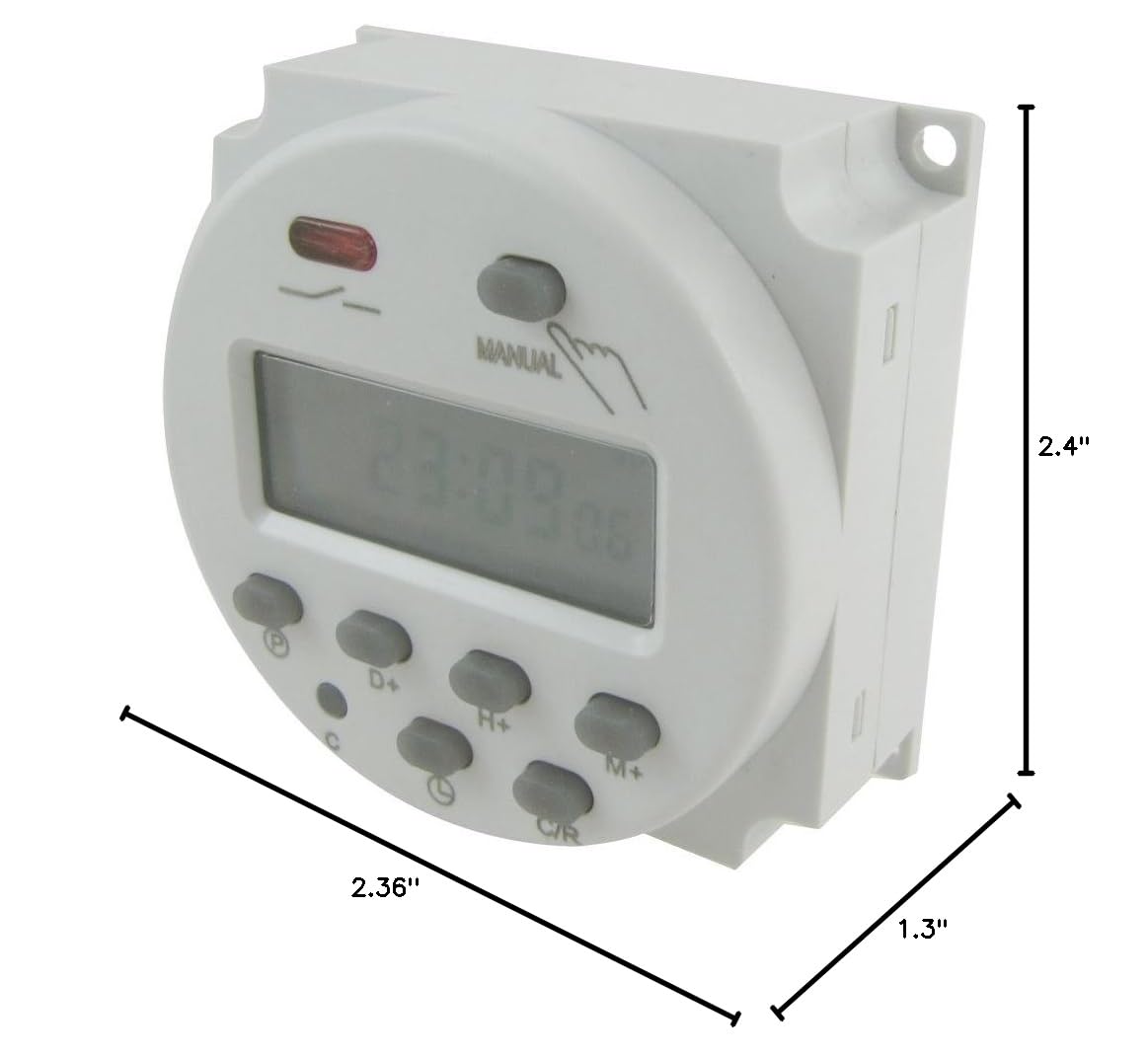 uxcell A12031200ux0078 Digital Programmable Timer Switch - 7-Day Power Relay for Home Automation, Appliances & Lighting Control (Perfect for Energy Saving & Smart Homes)