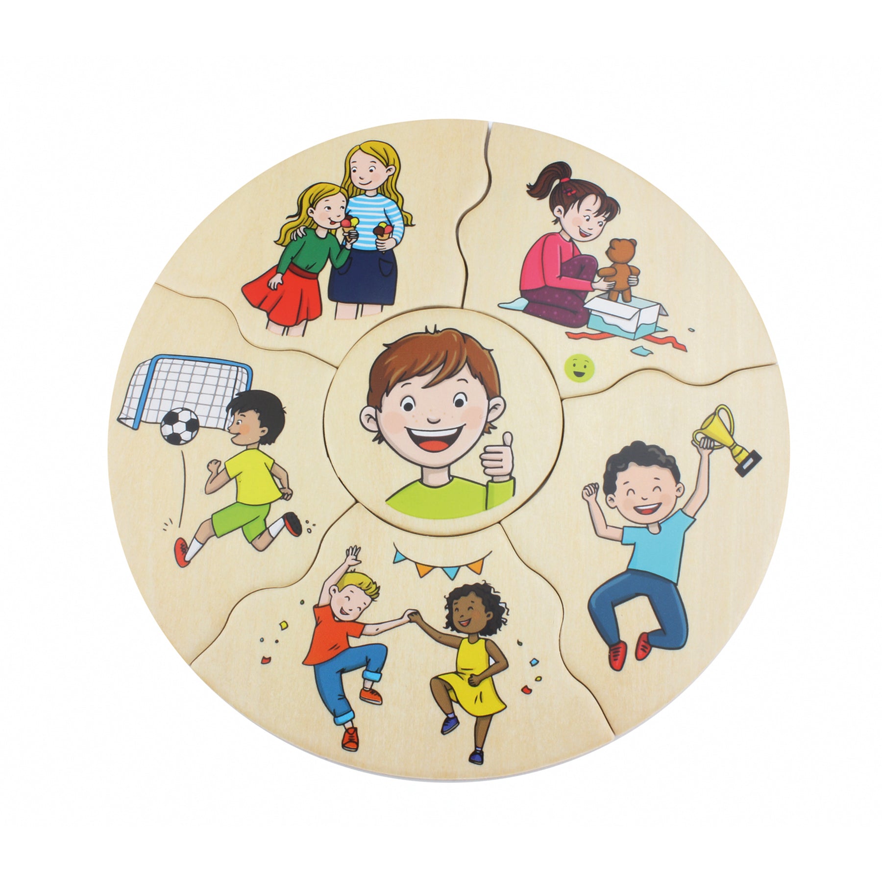 Beleduc Humanico Emotions Puzzles - Social Emotional Learning Game for Kids - Enhance Emotional Intelligence & Social Skills at Home or School