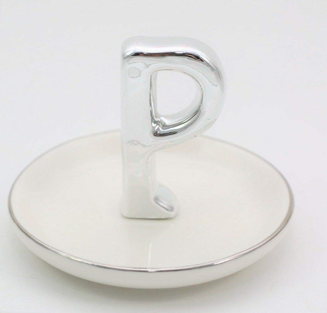 Personalized Monogram Ring Holder Dish - Custom Initial Jewelry Tray for Rings, Earrings & Small Accessories | Perfect for Wedding, Bridal Shower & Home Decor