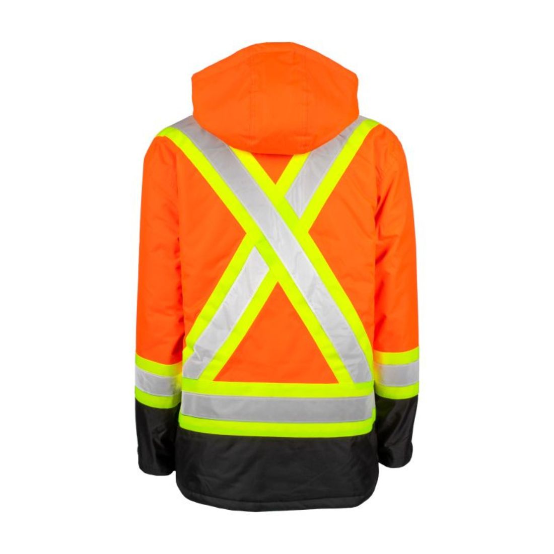 High Visibility Orange Winter Safety Parka with Lining - Terra Hi VIS 116504 - Ideal for Construction, Roadwork & Outdoor Winter Jobs
