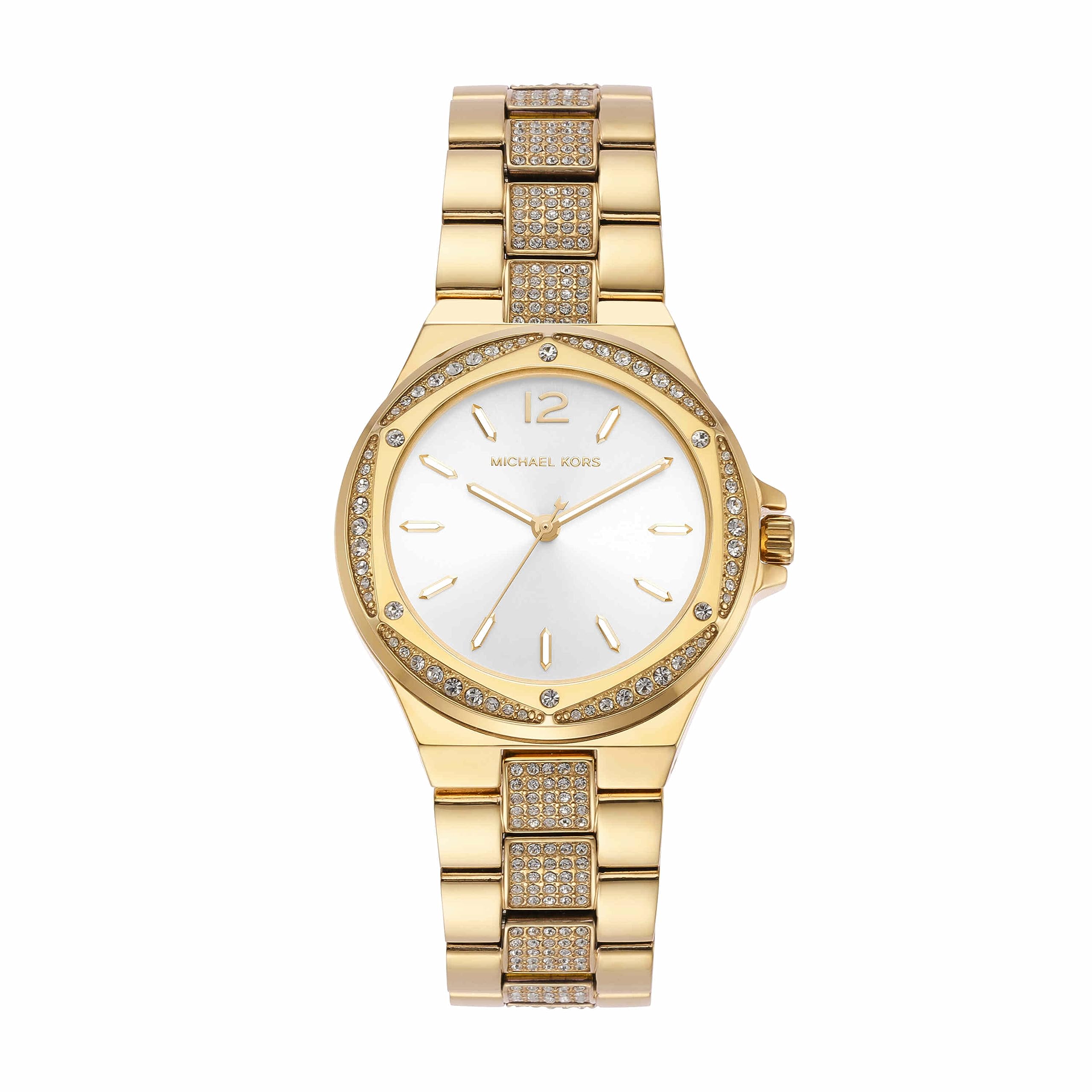 Michael Kors Lennox Women's Watch - Stainless Steel Watch with Interchangeable Metal or Silicone Band | Elegant Dress Watch for Work, Party & Everyday Wear
