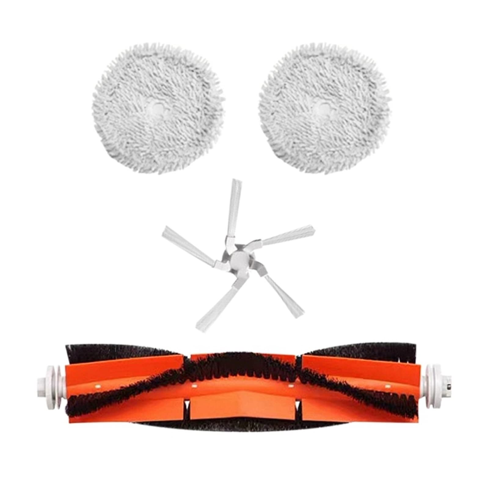 MATTLEY 4Pcs Replacement Parts Kit for Xiaomi Dreame W10 Robot Vacuum - Main Brush, Side Brushes & Mop Cloth | Compatible Accessories for Sweeping & Mopping | Perfect for Hardwood Floors & Pet Hair Cleaning