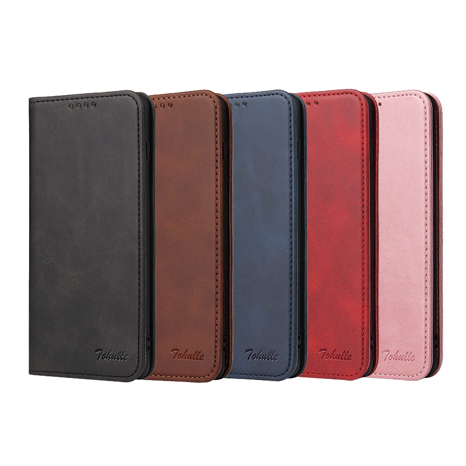 Premium PU Leather Wallet Case with Card Holder & Kickstand for iPhone 6 Plus/6S Plus - Magnetic Closure Flip Folio Phone Cover (Red) | Perfect for Business Travel, Daily Commute & Hands-Free Viewing