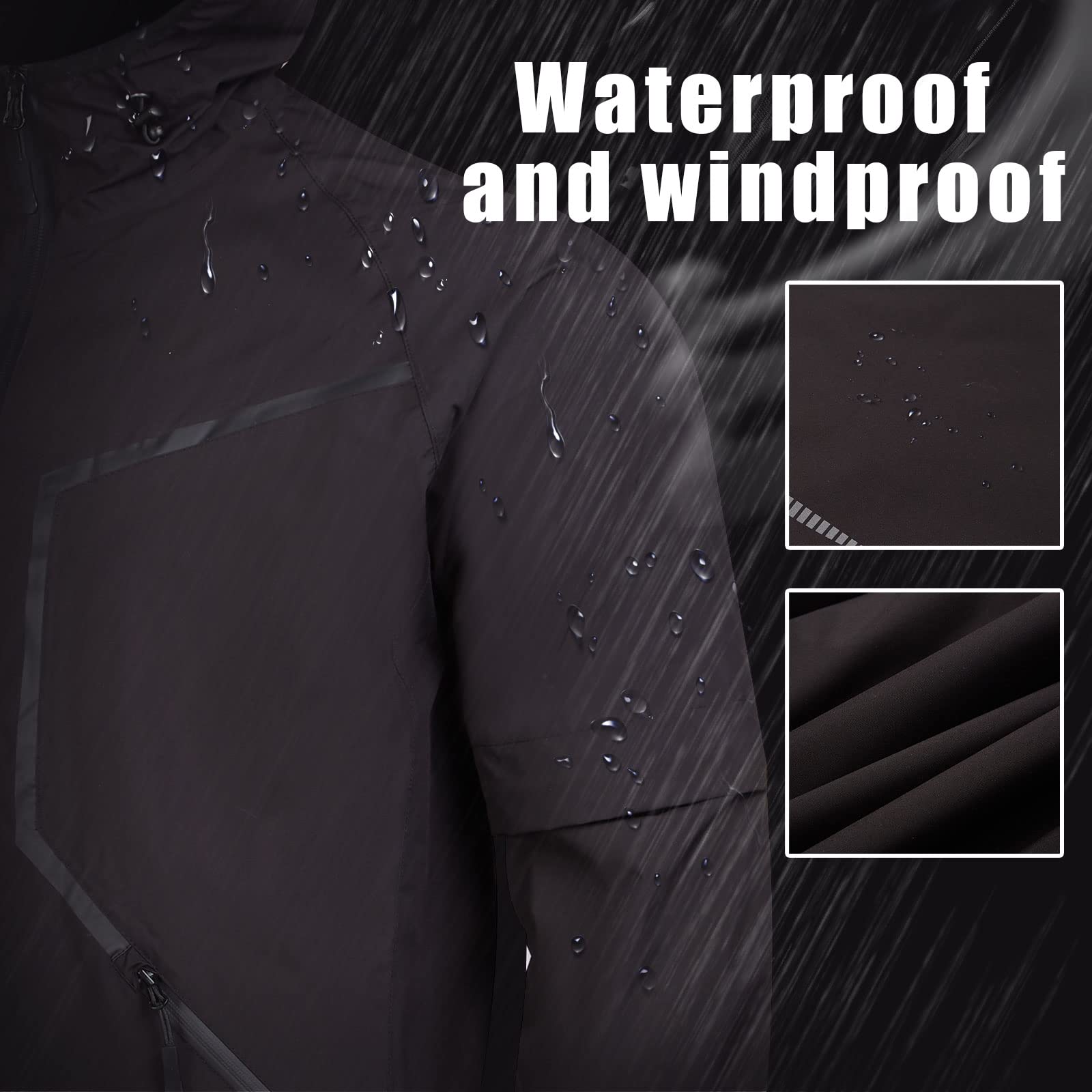 **K.E.J. Men's Waterproof Golf Rain Jacket – Lightweight & Breathable Rain Suit for Outdoor Golfing – All-Weather Performance Rain Gear for Golfers (Ideal for Rainy Days & Windy Conditions)**