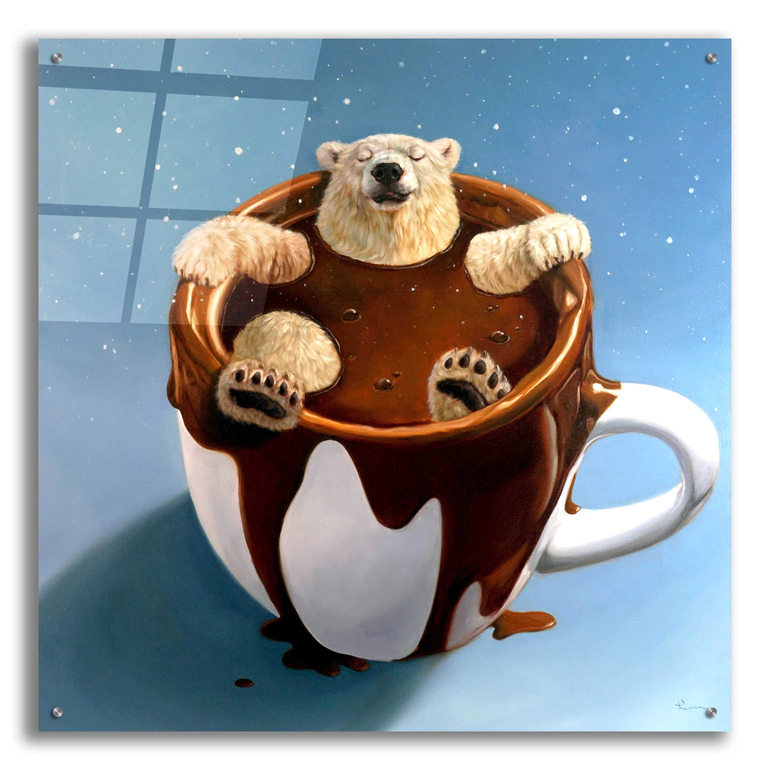 Lucia Heffernan 'Chocolate Spa' Acrylic Glass Wall Art - 36x36 Inch Modern Home Decor for Living Room, Bedroom & Office