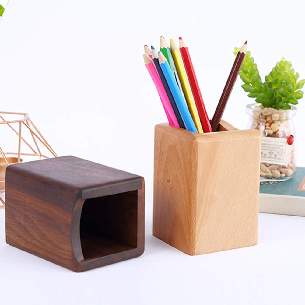 Eco-Friendly Wooden Pen Box & Desk Organizer - Natural Beech Wood Storage for Pens, Pencils & Office Supplies | Perfect for Home, Office & School Organization
