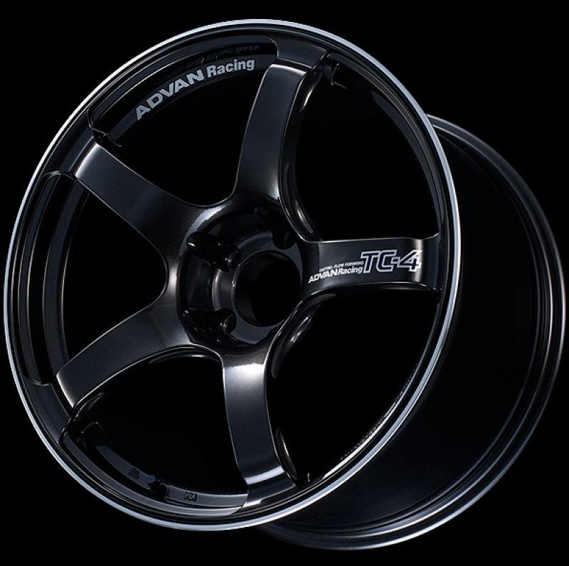 Advan TC4 18x9.5 +35 5x114.3 Racing Alloy Wheels - Black Gunmetal Finish - Perfect for Track, Street & Performance Cars