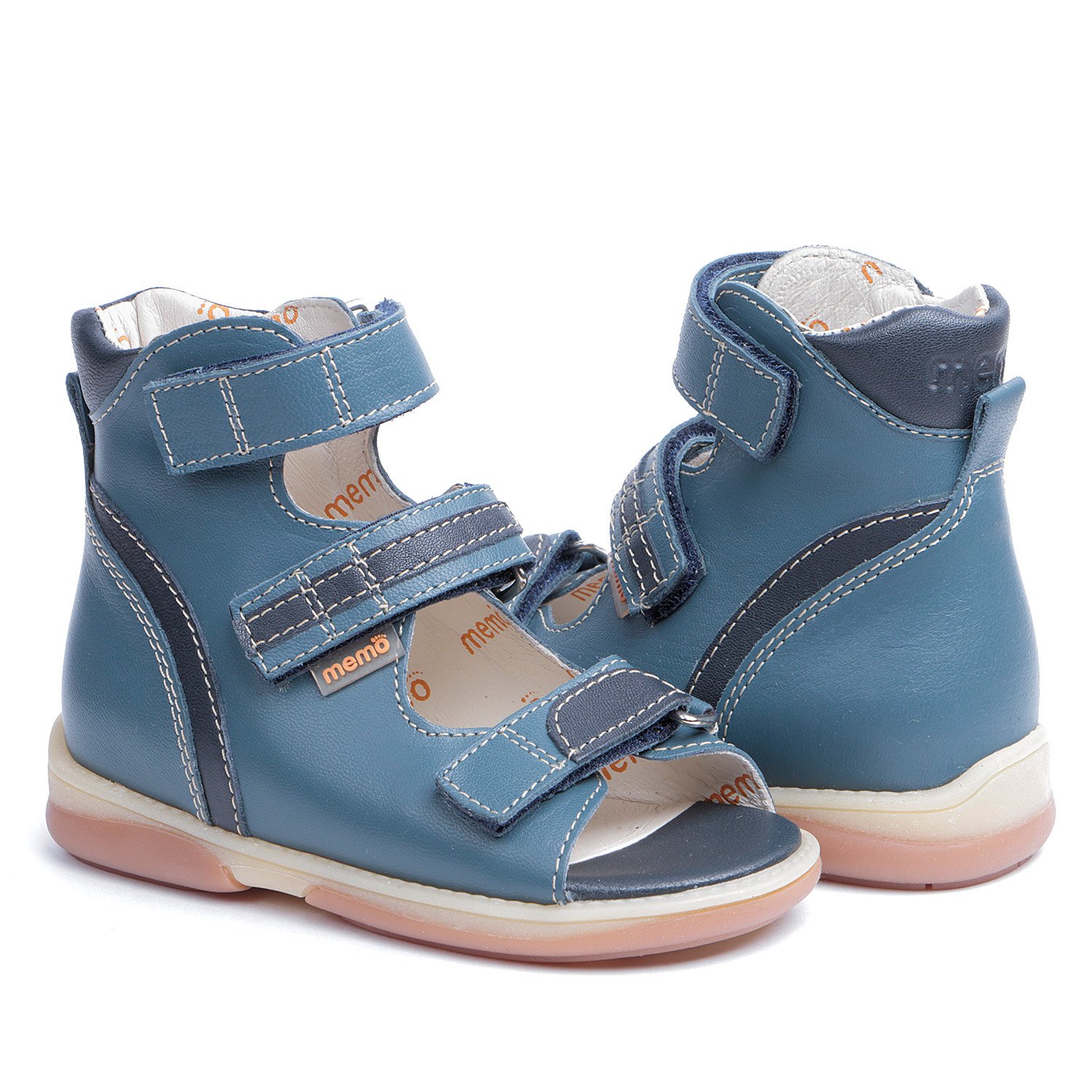 Memo Virtus Kids Boys' Corrective Orthopedic Ankle Brace Sandals - Supportive Footwear for Flat Feet & Overpronation - Perfect for Playtime, School & Daily Wear