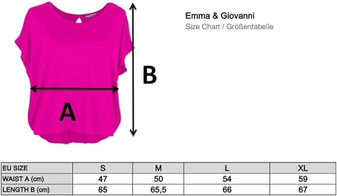 Emma & Giovanni - Women's Open Back Top/T-Shirt - Made in Italy - Perfect for Summer, Beach & Casual Outfits