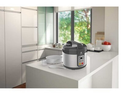 Electrolux E4RC1 680S 1.8L Rice Cooker - Compact & Efficient, Pebble Grey - Perfect for Small Kitchens, Dorms & Apartments
