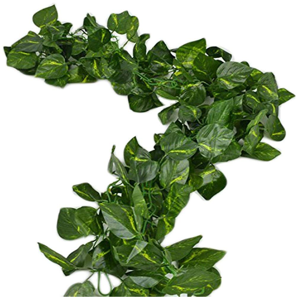 168ft Artificial Ivy Vine Garland - Fake Foliage Greenery for Home Decor, Scindapsus Leaves Indoor Outdoor Hanging Plants - Perfect for Wedding, Party, Garden & Wall Decoration
