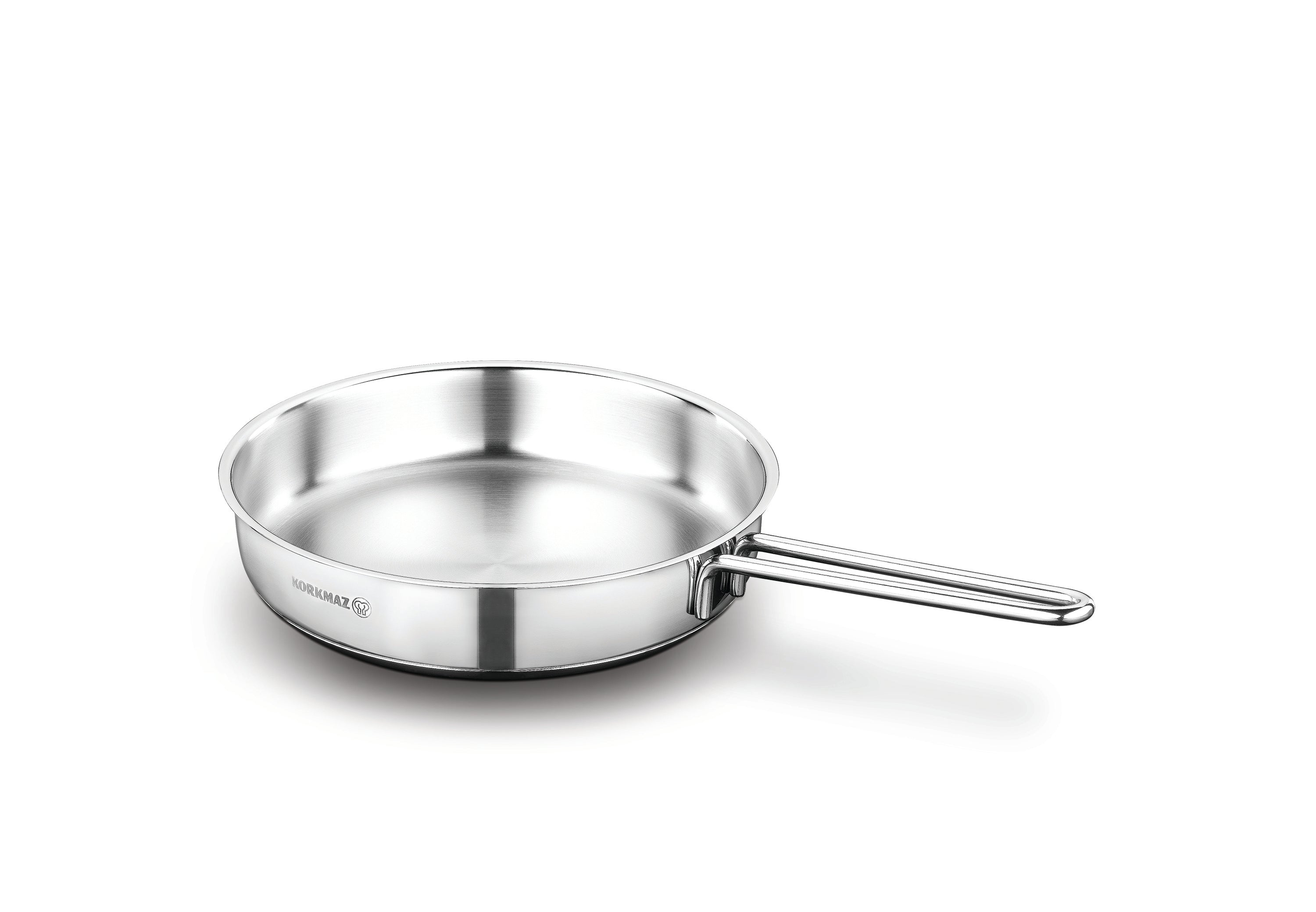 2.7L Stainless Steel Frying Pan with Lid - 9.5x2.5 Inches Nonstick Skillet for Sauteing, Frying & Cooking - Perfect for Gas, Electric & Induction Stovetops