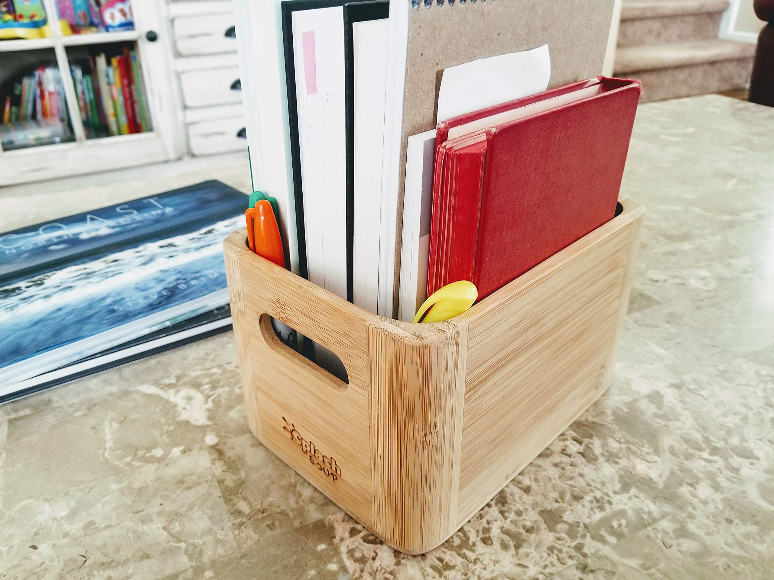 Bamboo Organizer for Bathroom, Kitchen & Picnic - Cosmetic Storage, Spice Holder, Condiment Box & Grill Utensil Organizer | Perfect for Home Organization & Outdoor Dining
