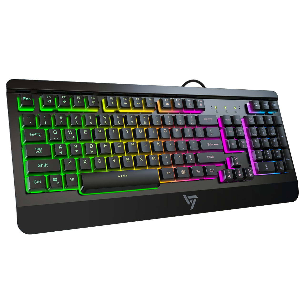 RGB Backlit Mechanical Gaming Keyboard - Wired USB Ergonomic Keyboard for PC, Mac, Laptop - Anti-Ghosting, Water-Resistant - Perfect for Gaming, Office Work & Night Typing