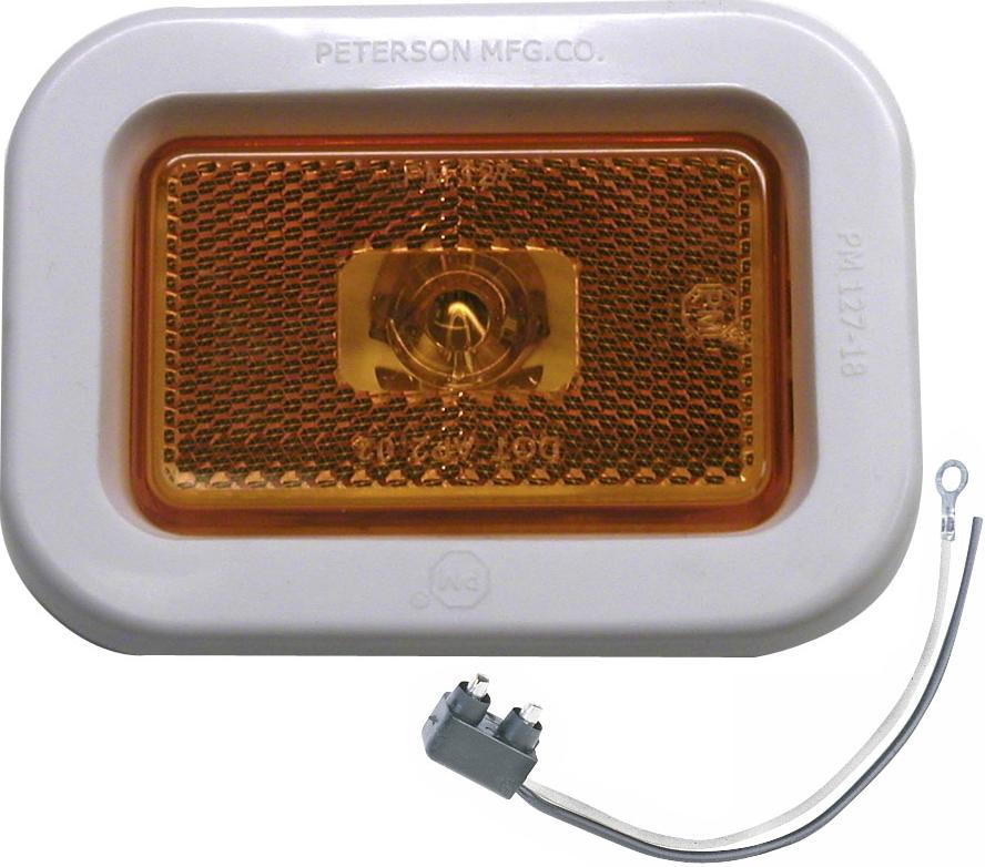 PM V127KA Amber Rectangular Clearance & Side Marker Light Kit (6-Piece Set) - Perfect for Trucks, Trailers & Commercial Vehicles
