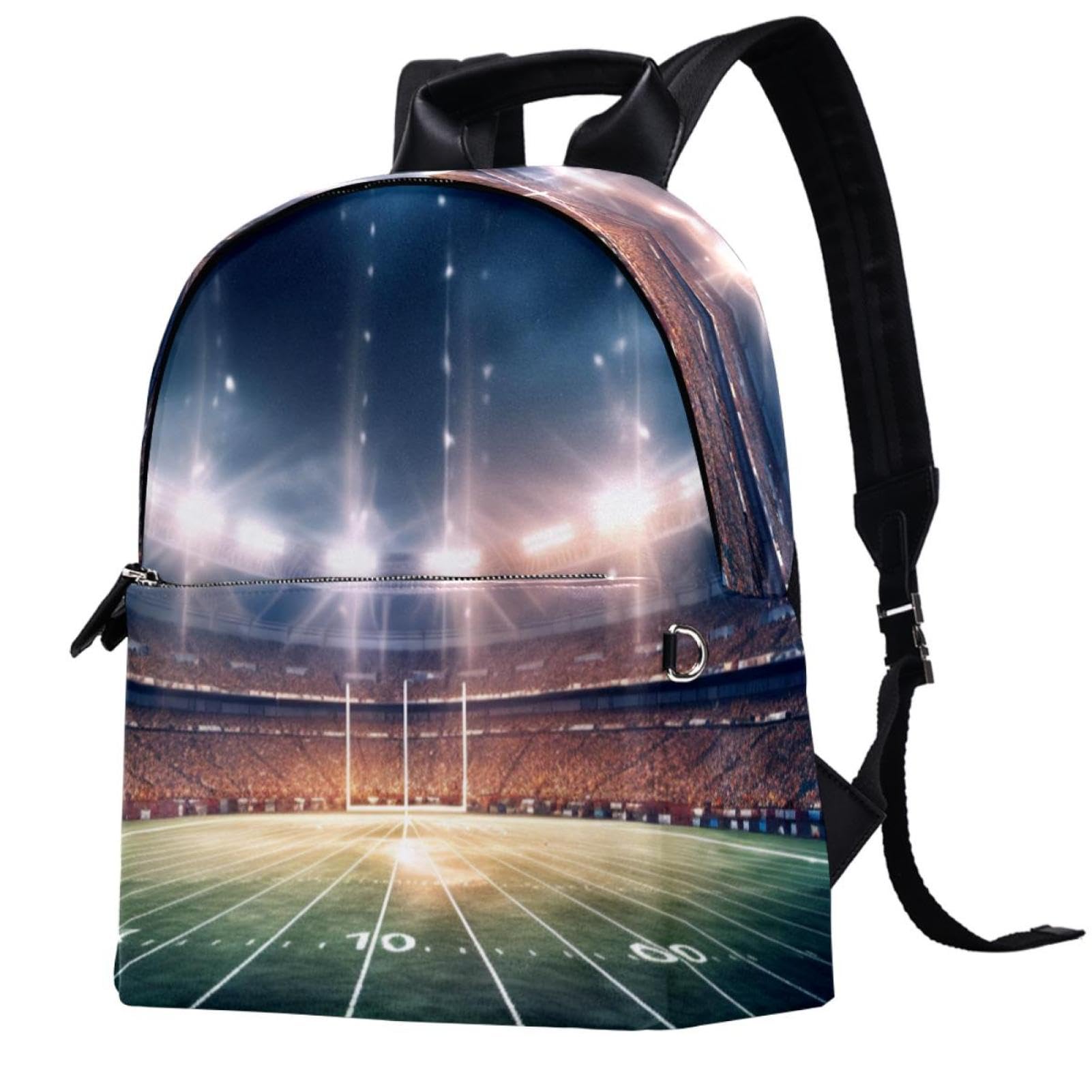 Best Travel & Work Backpack for Men & Women - Durable American Football Stadium Design - Perfect for Commuting, Hiking, and Sports Events