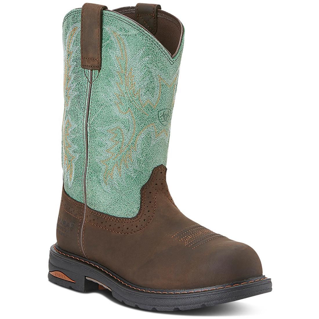 Tracey Women's Waterproof Composite Toe Work Boots - Safety Shoes for Construction, Hiking & Outdoor Work - Brown Steel Toe Boots for Women