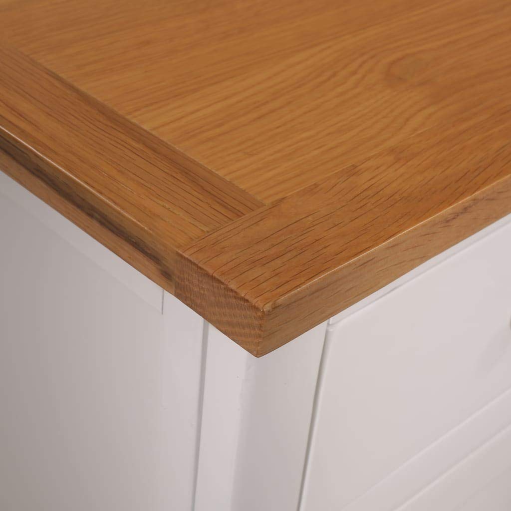 Solid Wood Sideboard Storage Cabinet with 3 Drawers & 2 Cabinets - 43.3