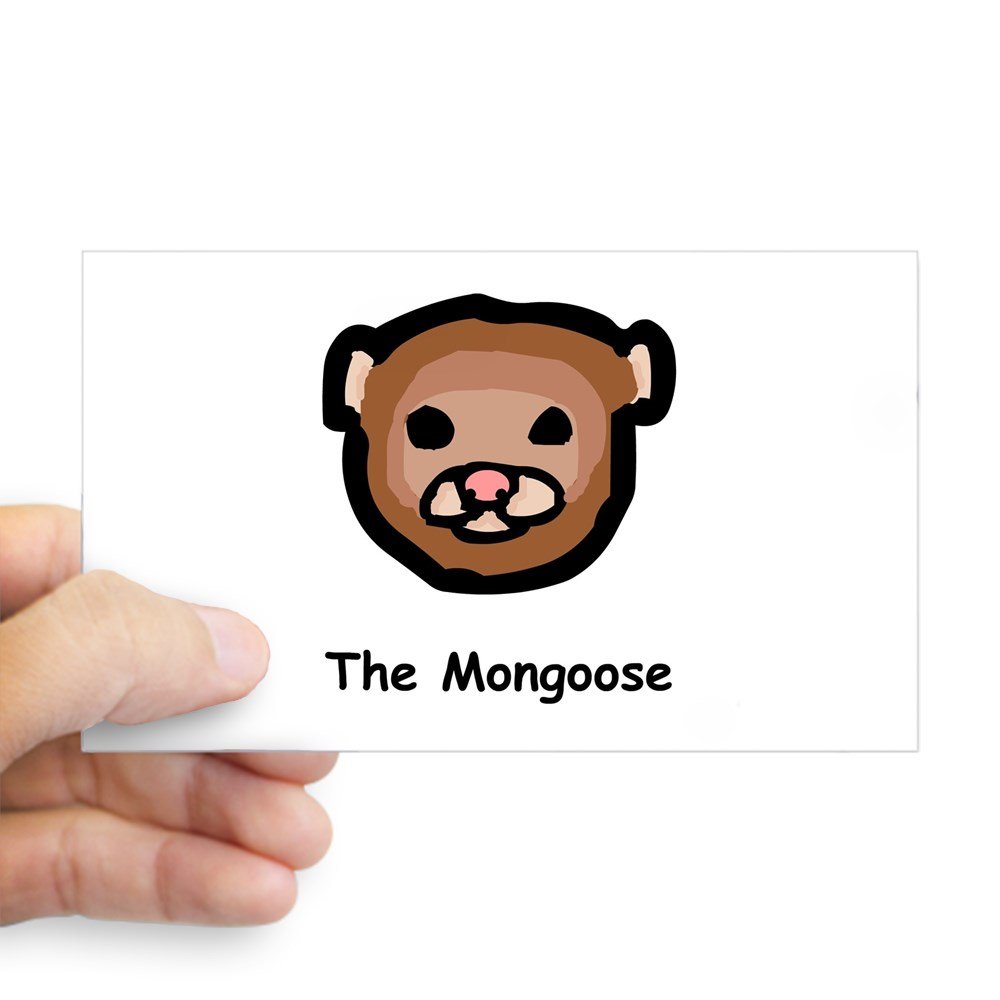 Mongoose Sticker - Rectangle Car Bumper Decal for Cars & Laptops