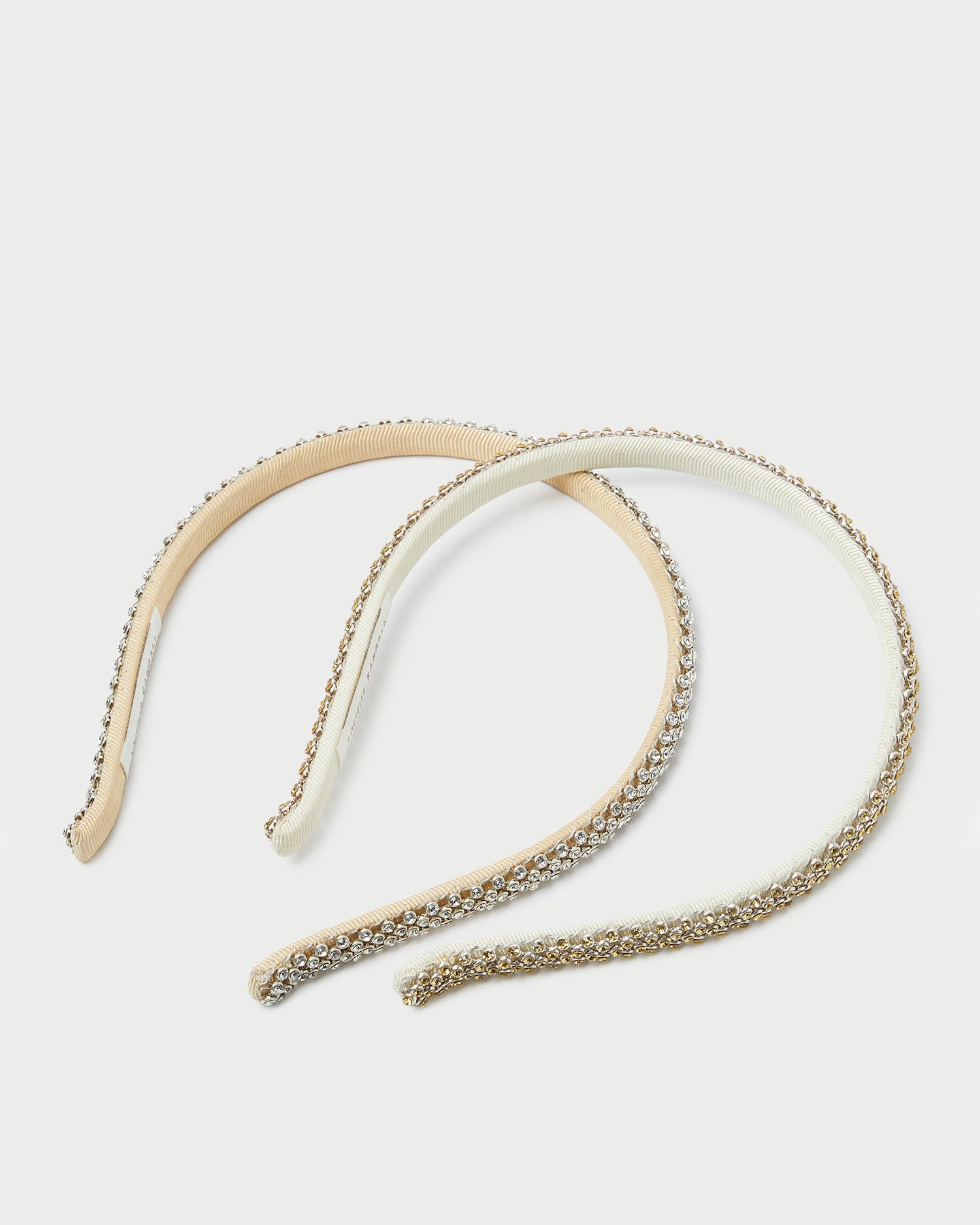 Anya Gold & Hay Skinny Headband Set for Women - Fashion Hair Accessories for Work, Gym, and Everyday Wear