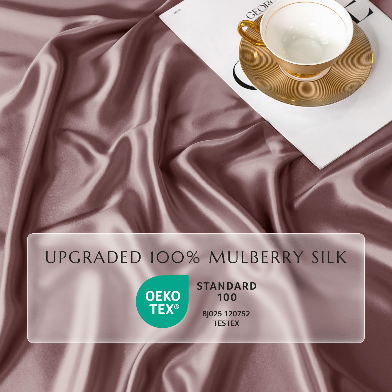 THXSILK 100% 7A+ Mulberry Silk Duvet Cover - Breathable, Seamless, Easy Care with Zipper Closure (Twin Size, Purple) | Luxury Bedding for Better Sleep & Skin Care | Perfect for Home, Hotel & Spa Use